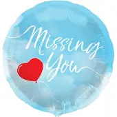 Folat - Folieballon Missing You Blauw 45 cm