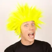 Faram Pruik Electric shock geel