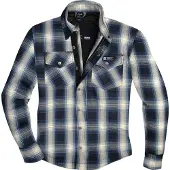 Merlin Axe Blauw Wit Motorshirt Maat S