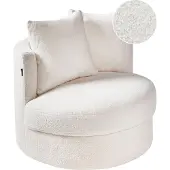 Beliani DALBY - Fauteuil - Wit - Bouclé
