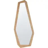 Beliani CHANU - Wandspiegel - Lichtbruin - Hout