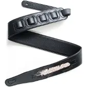 Fame Garment Leather Feather Black - Gitaarband