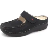 Wolky Klomp Women Roll Slipper Antique Nubuck Blue-Schoenmaat 40