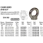 Goldenship Eye Nut Din 10 Units Goud 16 mm