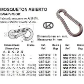 Kong Italy Open Snap Shackle 10 Units Zilver 8 mm