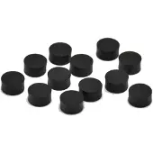 Göldo Dot 6mm zwart 12er pakket - Gitaaronderdeel