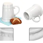 MamboCat Set van 2 Residentiekannen met handvat 0,5 liter conisch keramiek