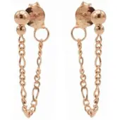 Karma chain oorbel double dots Rose M2922