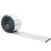 vidaXL Grasmaaierrand 1000 x 20 x 0,03 cm, verzinkt, zilverkleurig