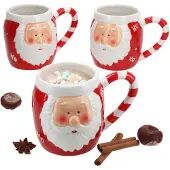 MamboCat Set van 3 koffiemokken Kerstman rood Ho Ho - 24306353