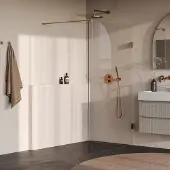 Brauer Void profielloze inloopdouche 110cm koper geborsteld PVD