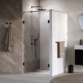 Brauer Void profielloze nisdeur 100cm met draaideur 60cm aan muur zwart mat