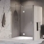 Brauer Void profielloze nisdeur 150cm met draaideur 70cm aan glas chroom