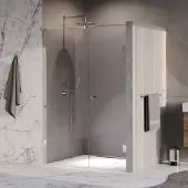 Brauer Void Carving profielloze nisdeur 140cm met draaideur 70cm aan muur chroom