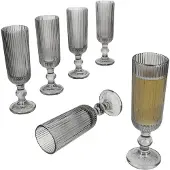 MamboCat 6-delig AGATA champagneglas grijs van glas – 37567