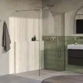 Brauer Oblivion inloopdouche helder glas 130cm RVS geborsteld PVD
