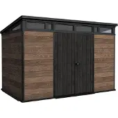 Keter Walnut Pent 117 Tuinhuis - 342x218x226 cm – Donker Bruin