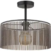 Nowa - plafonnière - LEEDS - zwart - glas - Ø 35cm - E27 - 63080108