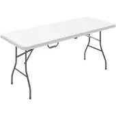 Outsunny Campingtisch aus Metall, Weiß