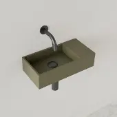 Gliss Design Fontein nano 36x18x9 cm zonder kraangat rechts olijf groen