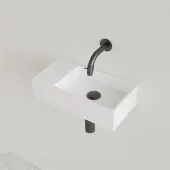 Gliss Design Fontein nano 36x18x9 cm zonder kraangat links hooglans wit