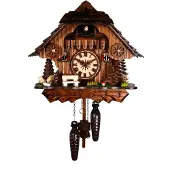 Engstler - 343_Q - Koekoeksklok - Kwarts - Notenhout - 28 cm