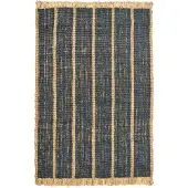 Ferm Living Vloerkleed Athens Stripes 170 x 240 cm - Natural / Ink Blue