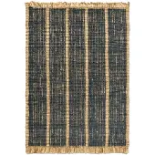 Ferm Living Athens Tapijt Natural|Ink Blue | 140 x 200 cm