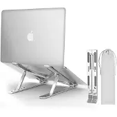 INF Opvouwbare laptopstandaard met verstelbare hoek Zilver
