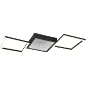 Reality LED-plafondlamp Gelo, dimbaar, zwart, Woon-/ Eetkamer, metaal, Modern, LED plafondlamp