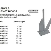 Goldenship Steel Yacht Galvanized Anchor Zilver 4 kg