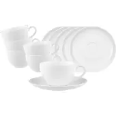 Villeroy & Boch Kaffeetasse mit Untertasse Anmut 6er Set Set van 12