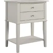 Dorel Home Franklin-Eindtafel met 2 laden in MDF Beige