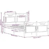 vidaXL Bedframe zonder matras, Sonoma-eikenhout, 137x190 cm, houtvezel