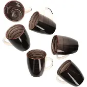 MamboCat Set van 6 Coffeeblack koffiemokken met handvat zwart - 24326256
