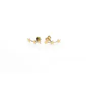 Karma Symbols oorbel M1568 Triples Stars Goud
