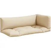 vidaXL Palletkussens 3 st stof beige