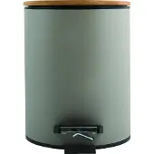 Spirella Pedaalemmer 5L - ADONIS - Prullenbak Badkamer - Bamboo - Taupe
