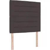 vidaXL Boxspring bed met matras met LED Donkerbruin 80 x 200 cm Stof