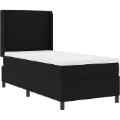 vidaXL LED Box Spring Bed met hoofdeinde Zwart 80 x 200 cm Stof