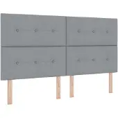 vidaXL Boxspring bed met hoofdeinde Lichtgrijs 180 x 200 cm Stof