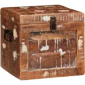 vidaXL Opbergbox met opslag met de deur Bruin Massief Mango Hout