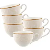 Villeroy & Boch Kaffee-/Teeobertassen Ivoire 120 ml Set van 6