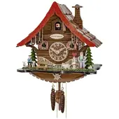 Engstler - 4713_Q - Koekoeksklok - Kwarts - Notenhout - 25 cm