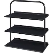 En.casa Schoenenrek Poytya met 3 planken zwart 73x60x32 cm []