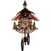 Engstler - 344_Q - Koekoeksklok - Kwarts - Notenhout - 31 cm