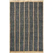 Ferm Living Vloerkleed Athens Stripes 200 x 300 cm - Natural / Ink Blue
