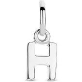 The Jewelry Collection Zilver Gerhodineerde Hanger letter H 1333748