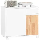 SoBuy Caisson bureau blanc 65x58x35 cm