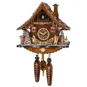 Engstler - 47124_Q - Koekoeksklok - Kwarts - Notenhout - 31 cm
